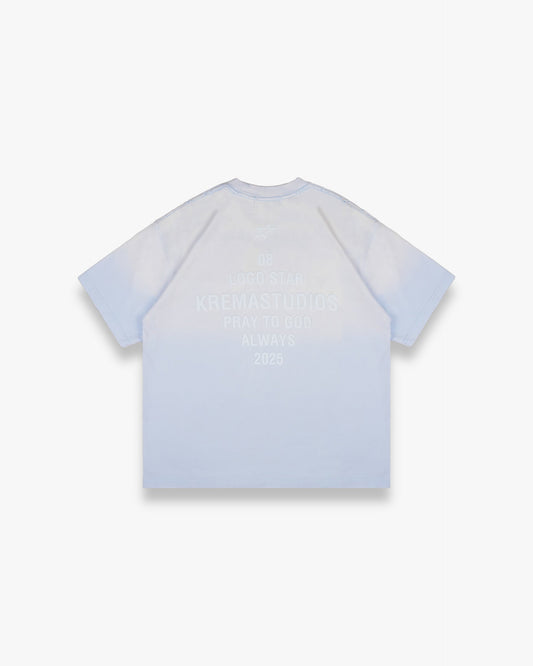 08 LOGO STAR TEE - BABY BLUE