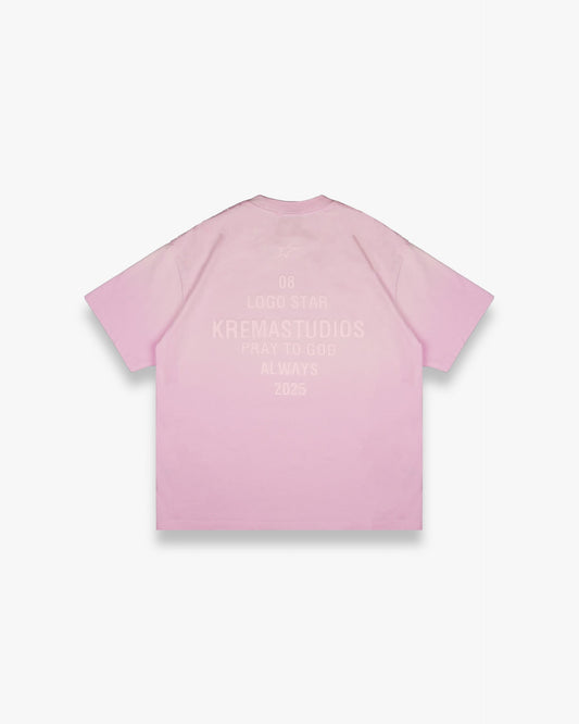 08 LOGO STAR TEE - PINK