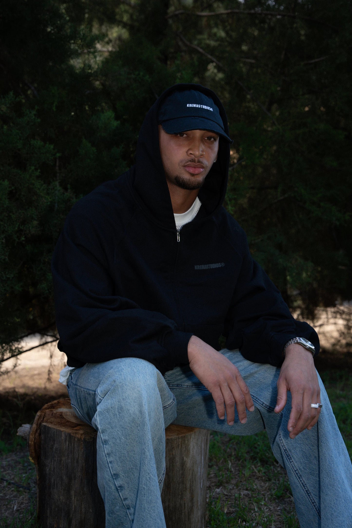 BATWING OVERSIZED HOODIE - BLACK