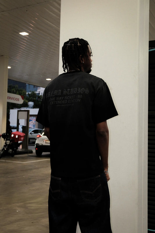ONE TICKET TEE - BLACK/MATTE BLACK
