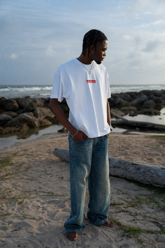 PRAY TEE - WHITE/RED