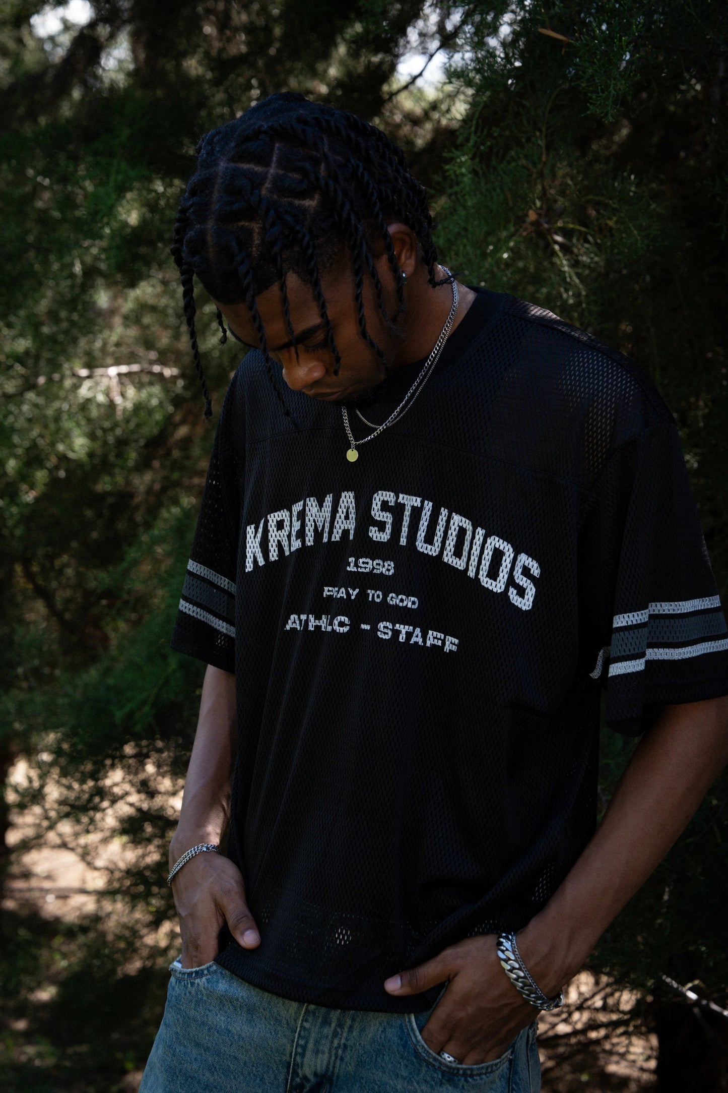 ATHLC STAFF MESH T-SHIRT - BLACK