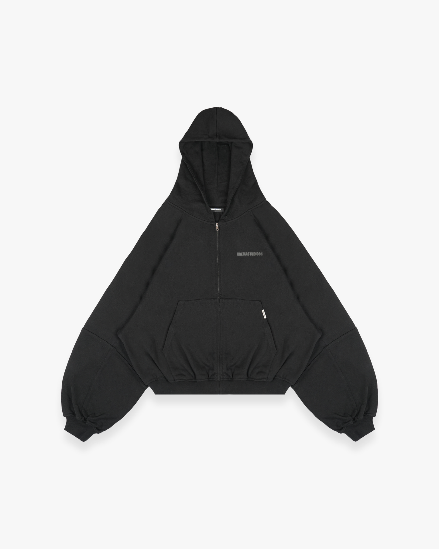 BATWING OVERSIZED HOODIE - BLACK