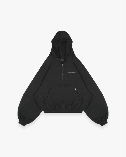 BATWING OVERSIZED HOODIE - BLACK