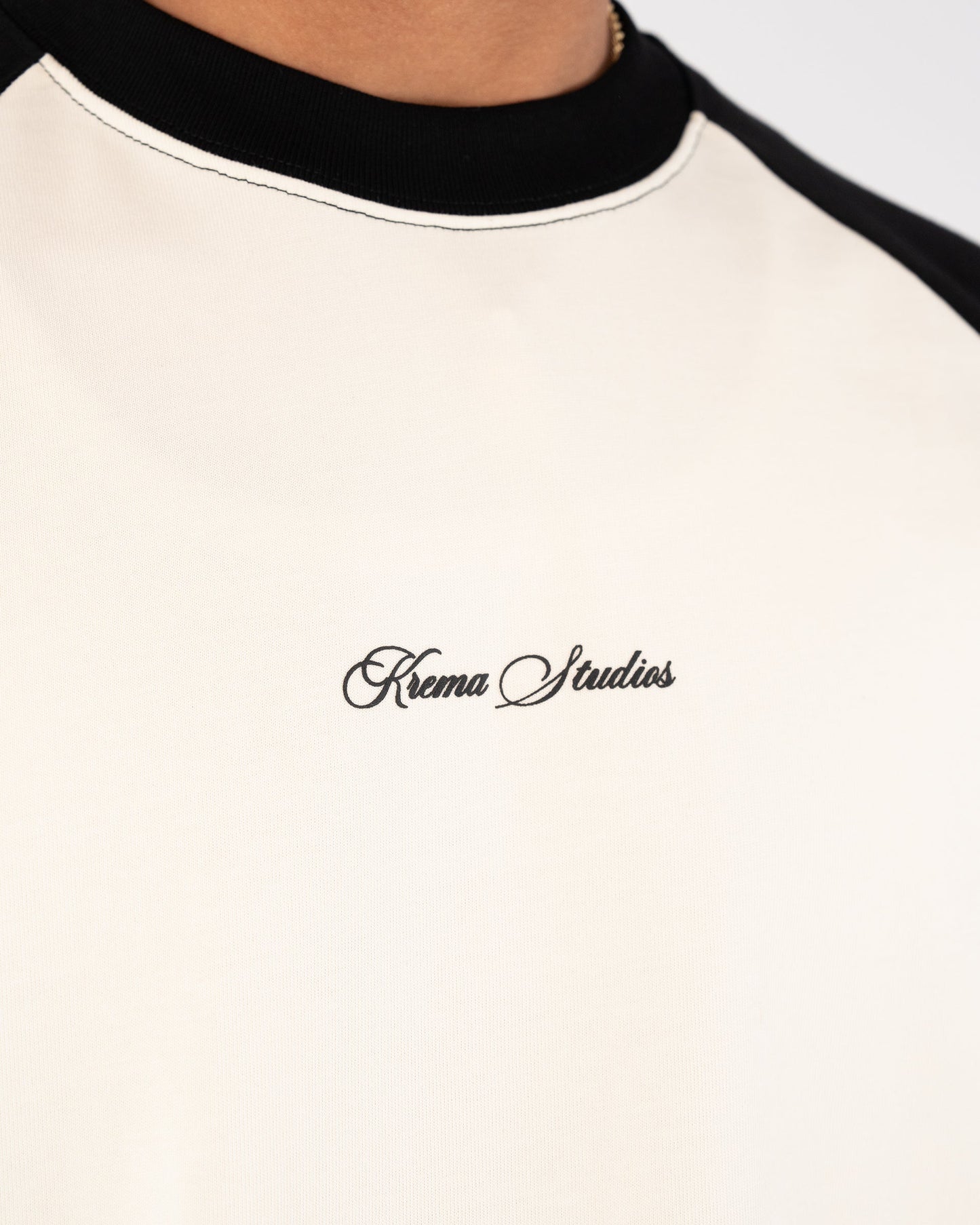 BICOLOR TEE - CREAM