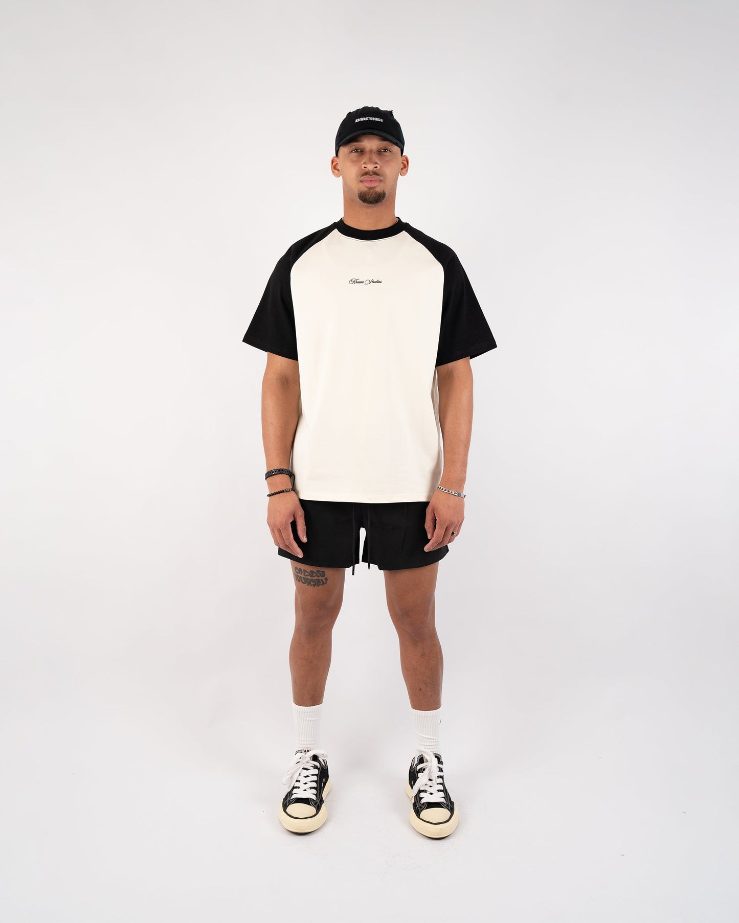 BICOLOR TEE - CREAM