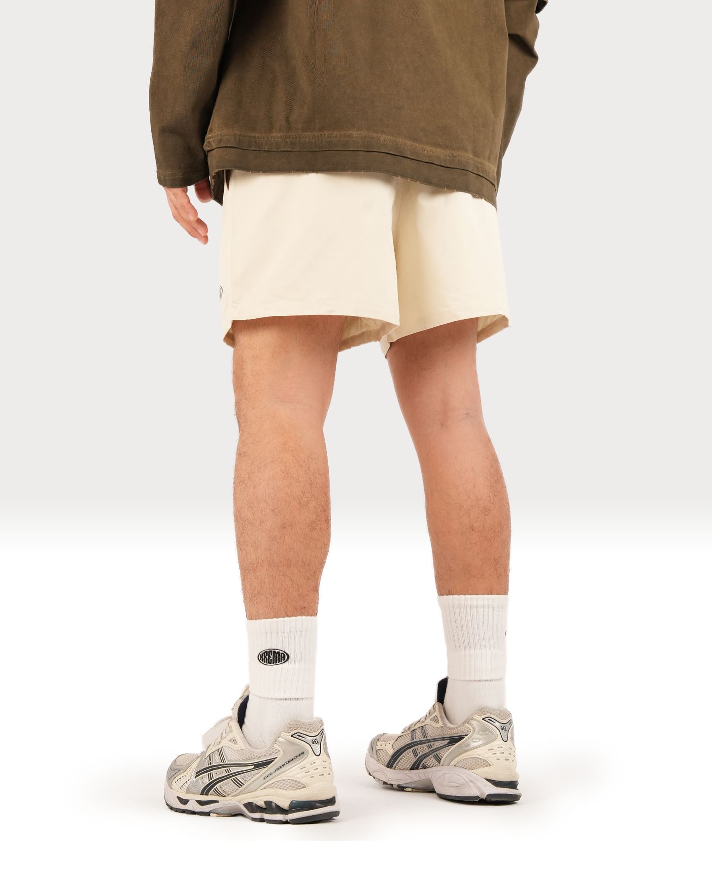 LOGO SHORTS - CREAM