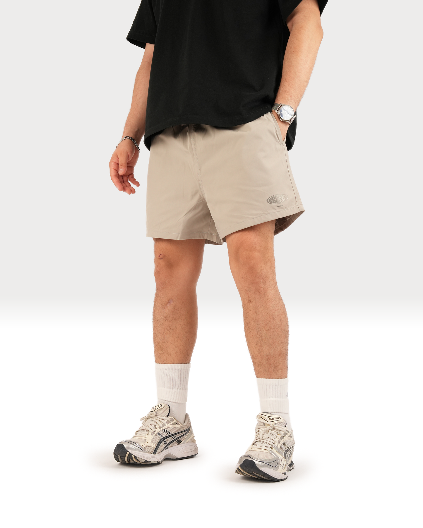 LOGO SHORTS - GREY