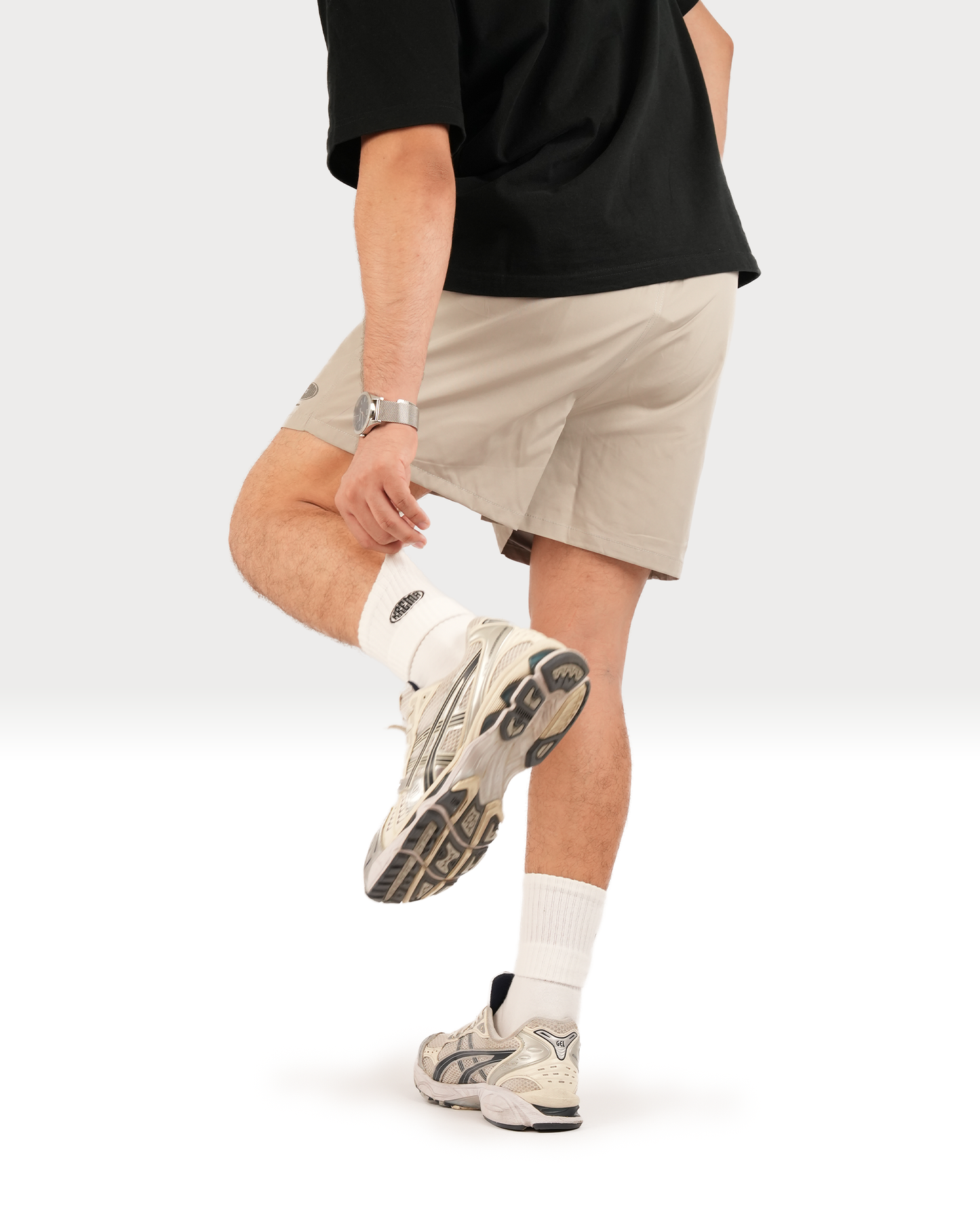LOGO SHORTS - GREY