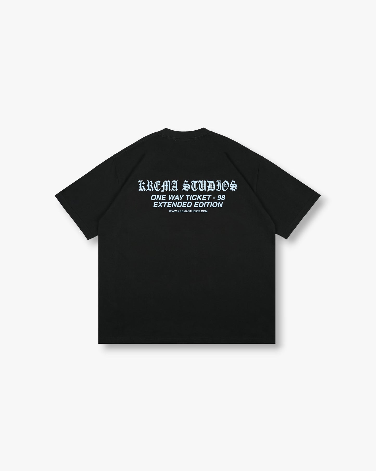 ONE TICKET TEE - BLACK/SKY BLUE