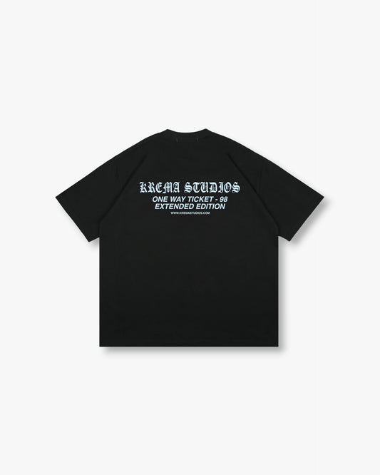 ONE TICKET TEE - BLACK/SKY BLUE