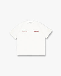 ONE TICKET TEE - WHITE/BRICK RED