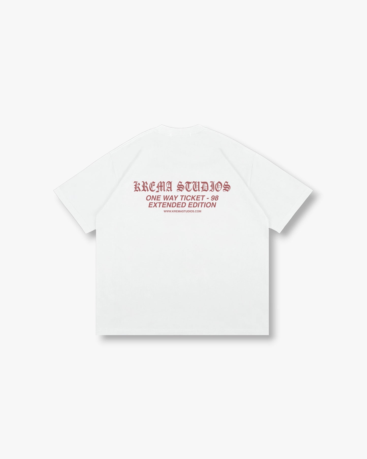 ONE TICKET TEE - WHITE/BRICK RED