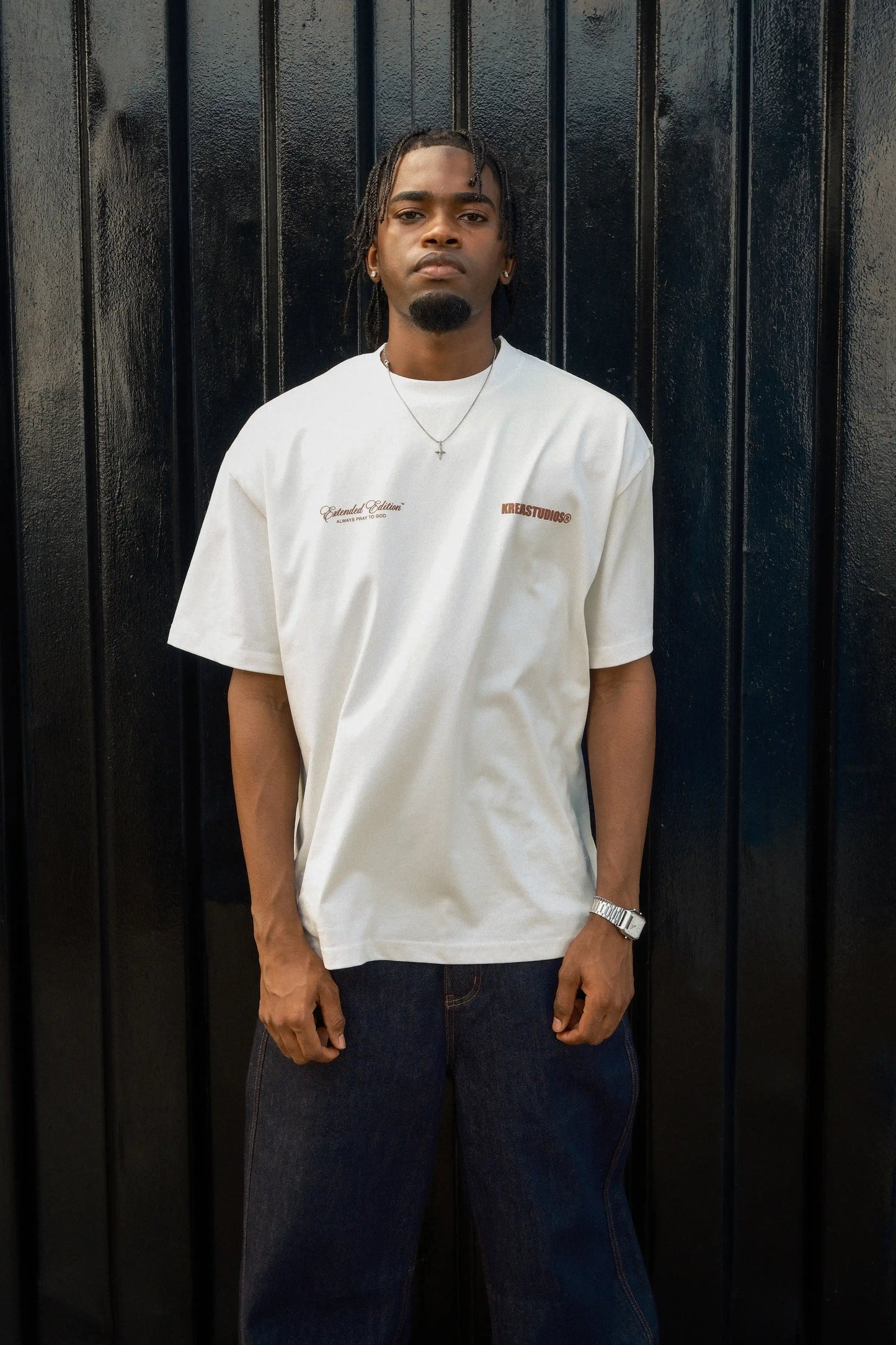 ONE TICKET TEE - WHITE/BRICK RED