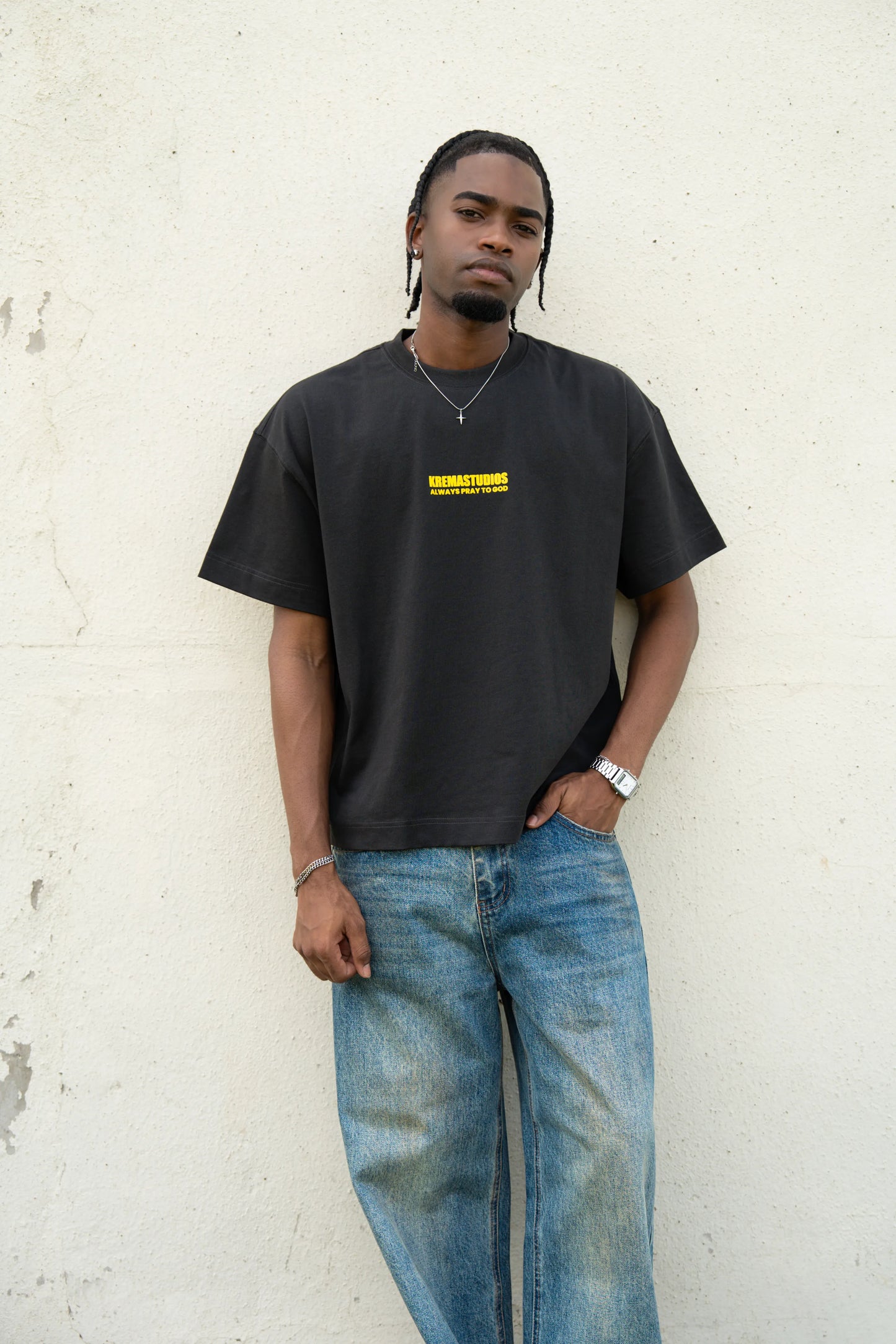 PRAY TEE - BLACK/YELLOW
