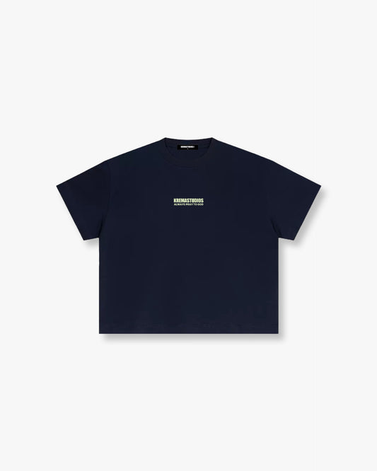 PRAY TEE - NAVY/LIME