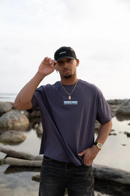 PRAY TEE - PURPLE/LIGHT BLUE