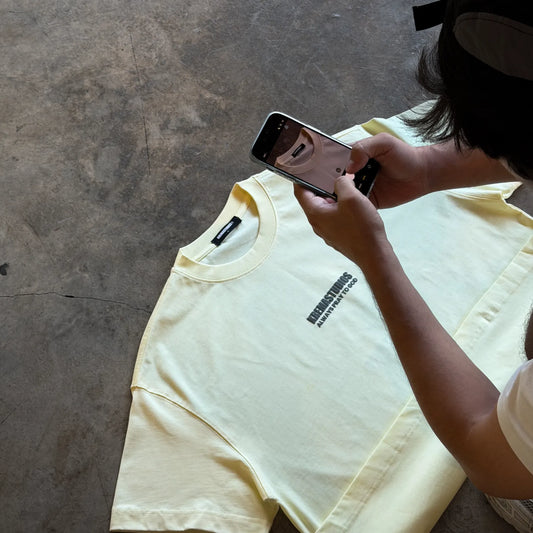 PRAY TEE - YELLOW/DARK GREY