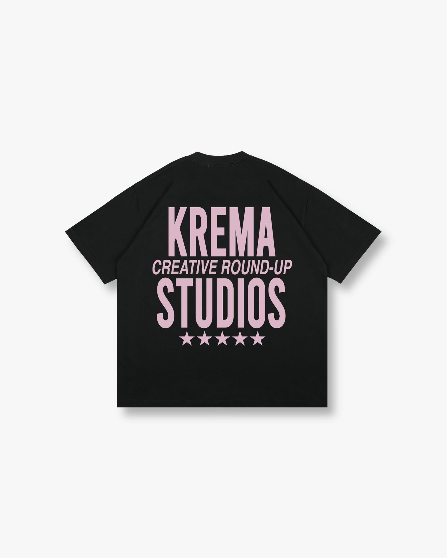 ROUND UP TEE - BLACK/PINK