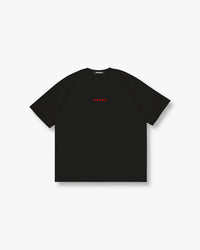 ROUND UP TEE - BLACK/RED