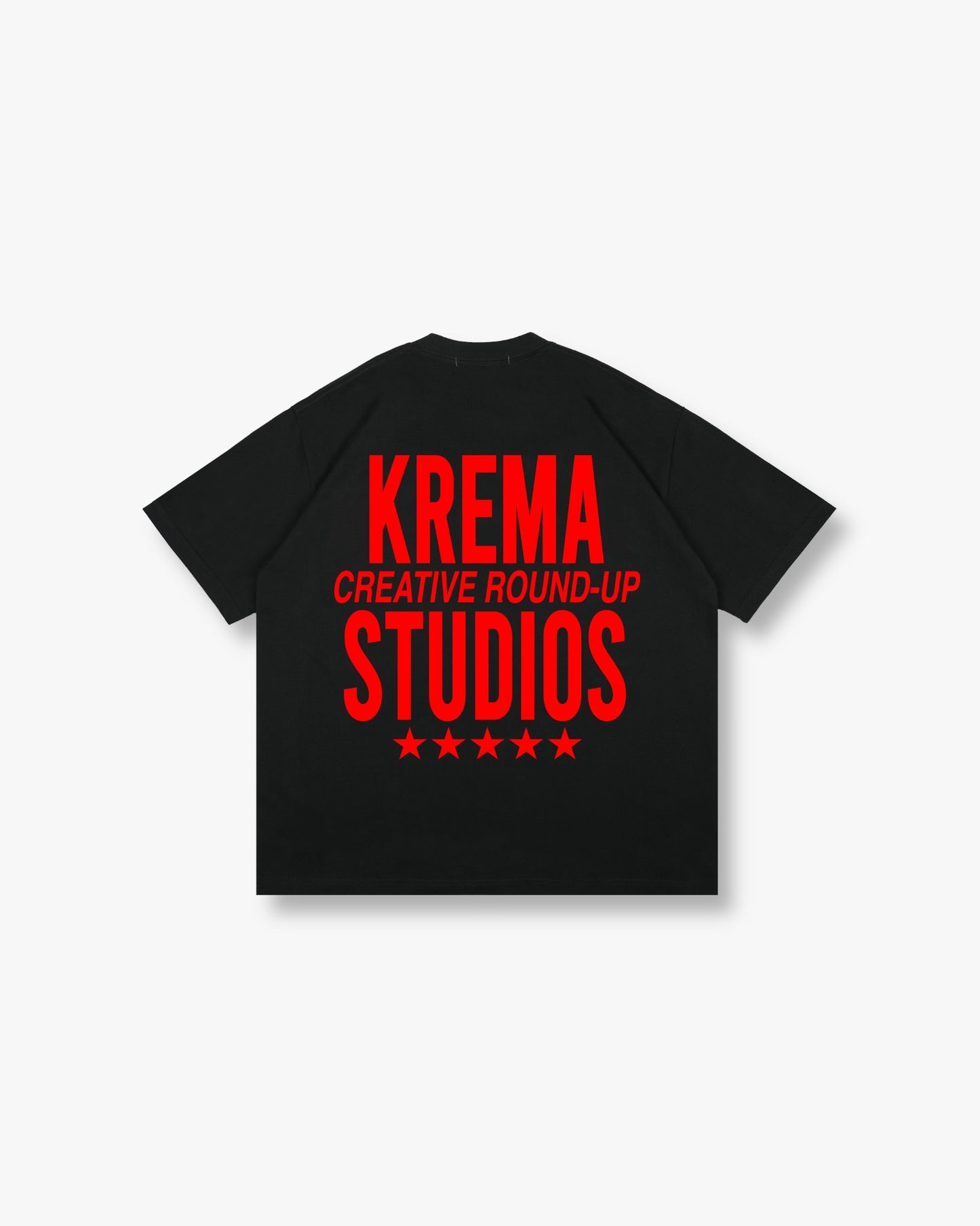 ROUND UP TEE - BLACK/RED