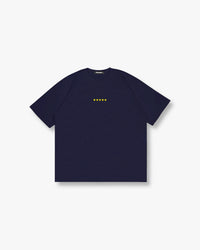 ROUND UP TEE - BLUE/YELLOW