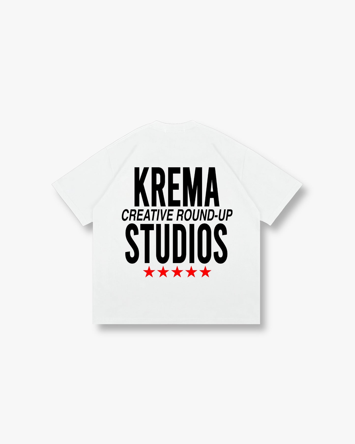 ROUND UP TEE - WHITE/BLACK
